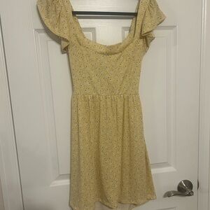 Altar'd State Yellow Floral Mini Dress